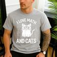 Math And Cats Apparel For Teachers Students Cat Lovers Men's Casual T-Shirt Sport Grey Math And Cats Apparel For Teachers Students Cat Lovers Men's Casual T-Shirt Sport Grey