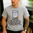 Math Teacher Costume Tshirt Halloween High School Calculator Men's Casual T-Shirt Sport Grey