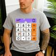 Math Teacher Halloween Costume Calculator Math Pun Men's Casual T-Shirt Sport Grey