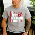 Math Teacher School So Happy I'm A Math Teacher Men's Casual T-Shirt Sport Grey Math Teacher School So Happy I'm A Math Teacher Men's Casual T-Shirt Sport Grey