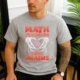 Math Teachers Love Brains Scary Halloween Men Women Men's Casual T-Shirt Sport Grey Math Teachers Love Brains Scary Halloween Men Women Men's Casual T-Shirt Sport Grey