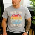 Music For Men Women Music Teacher Music Lover Men's Casual T-Shirt Sport Grey