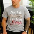 Music Teacher Teaching Music Is My Forte For Music Lovers Men's Casual T-Shirt Sport Grey Music Teacher Teaching Music Is My Forte For Music Lovers Men's Casual T-Shirt Sport Grey