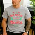 Be Nice To Me I Know Santa Teacher Christmas Men Women Men's Casual T-Shirt Sport Grey Be Nice To Me I Know Santa Teacher Christmas Men Women Men's Casual T-Shirt Sport Grey