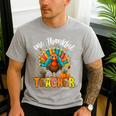 One Thankful Teacher Thanksgiving Turkey Cute Crayon Pencil Men's Casual T-Shirt Sport Grey One Thankful Teacher Thanksgiving Turkey Cute Crayon Pencil Men's Casual T-Shirt Sport Grey