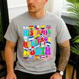 Hispanic Heritage Month 2025 Latino Puerto Rico Teacher Kids Men's Casual T-Shirt Sport Grey