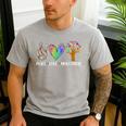 Peace Love Montessori Daycare Teacher Appreciation Men's Casual T-Shirt Sport Grey