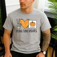Peace Love Visuals Sped Teacher Pumpkin Skeleton Halloween Men's Casual T-Shirt Sport Grey Peace Love Visuals Sped Teacher Pumpkin Skeleton Halloween Men's Casual T-Shirt Sport Grey
