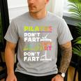 Pilates Instructor Teacher Watercolor Pilates Don't Fart Men Women Kids Men's Casual T-Shirt Sport Grey Pilates Instructor Teacher Watercolor Pilates Don't Fart Men Women Kids Men's Casual T-Shirt Sport Grey