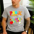 Pre-k Where The Adventure Begins First Day Of Prek Teacher Men's Casual T-Shirt Sport Grey Pre-k Where The Adventure Begins First Day Of Prek Teacher Men's Casual T-Shirt Sport Grey
