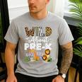 Pre-k Teacher Kids Back To School Wild About Pre-k Men's Casual T-Shirt Sport Grey