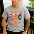 Preschool Boo Crew Preschool Halloween Teacher Kids Men's Casual T-Shirt Sport Grey Preschool Boo Crew Preschool Halloween Teacher Kids Men's Casual T-Shirt Sport Grey