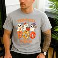 Principal Teacher Boo Crew Halloween Spooky Costume Men's Casual T-Shirt Sport Grey