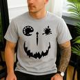 Pumpkin Artist Halloween Art Teacher Men's Casual T-Shirt Sport Grey