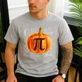Pumpkin Pie Halloween Thanksgiving Math Teacher Pi Day Men's Casual T-Shirt Sport Grey Pumpkin Pie Halloween Thanksgiving Math Teacher Pi Day Men's Casual T-Shirt Sport Grey