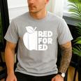 Red For Ed Teacher Support Public Education For Men Women Kids Men's Casual T-Shirt Sport Grey