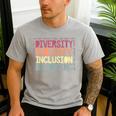 Retro Diversity Equity Inclusion Belonging DEIB Teacher Men's Casual T-Shirt Sport Grey Retro Diversity Equity Inclusion Belonging DEIB Teacher Men's Casual T-Shirt Sport Grey