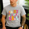 Retro Groovy In My Teaching Era Best Teacher Appreciation Men's Casual T-Shirt Sport Grey Retro Groovy In My Teaching Era Best Teacher Appreciation Men's Casual T-Shirt Sport Grey