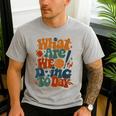 Retro PE Teacher What Are We Doing Today School Coach Women Men's Casual T-Shirt Sport Grey
