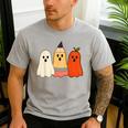 Retro Pencil Ghost Boo Spooky Teacher Halloween Costume Men's Casual T-Shirt Sport Grey Retro Pencil Ghost Boo Spooky Teacher Halloween Costume Men's Casual T-Shirt Sport Grey