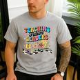 Retro Teaching Future Leaders Groovy Teacher Back To School Men's Casual T-Shirt Sport Grey Retro Teaching Future Leaders Groovy Teacher Back To School Men's Casual T-Shirt Sport Grey