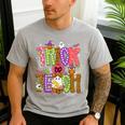 Retro Trick Or Teach Leopard Ghost Halloween Spooky Teacher Men's Casual T-Shirt Sport Grey Retro Trick Or Teach Leopard Ghost Halloween Spooky Teacher Men's Casual T-Shirt Sport Grey