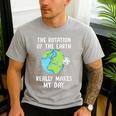Rotation Of The Earth Makes My Day Science Teacher Earth Day Men's Casual T-Shirt Sport Grey Rotation Of The Earth Makes My Day Science Teacher Earth Day Men's Casual T-Shirt Sport Grey