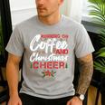 Running On Coffee And Christmas Cheer Lover Teacher For Men Women Kids Men's Casual T-Shirt Sport Grey Running On Coffee And Christmas Cheer Lover Teacher For Men Women Kids Men's Casual T-Shirt Sport Grey