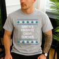 Santas Favorite Choir Teacher Christmas Men's Casual T-Shirt Sport Grey