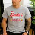 Santa's Favorite Para Christmas Paraprofessional Teacher Men's Casual T-Shirt Sport Grey