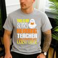 This Is My Scary Reading Teacher Costume Halloween School Men's Casual T-Shirt Sport Grey