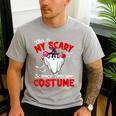This Is My Scary Science Teacher Costume Ghost Halloween Men's Casual T-Shirt Sport Grey