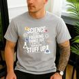 Science Because Figuring Things Out Teacher Pro Scientific Men's Casual T-Shirt Sport Grey Science Because Figuring Things Out Teacher Pro Scientific Men's Casual T-Shirt Sport Grey