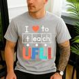 Science Of Reading I Love To Teach UFLI Teacher Literacy Men's Casual T-Shirt Sport Grey Science Of Reading I Love To Teach UFLI Teacher Literacy Men's Casual T-Shirt Sport Grey