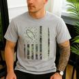 Science Teacher Camo American Flag Back To School Men's Casual T-Shirt Sport Grey