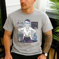 Science Teacher Halloween Skeleton Scientist Chemistry Men's Casual T-Shirt Sport Grey