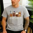 Science Teacher Horror Fall Coffee Halloween Pumpkin Autumn Men's Casual T-Shirt Sport Grey Science Teacher Horror Fall Coffee Halloween Pumpkin Autumn Men's Casual T-Shirt Sport Grey