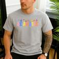 Se Amable Be Kind In Spanish Groovy Teacher Flowers Men's Casual T-Shirt Sport Grey