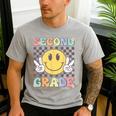 Second Grade Teachers Boys Girls Smile Face 2nd Grade Team Men's Casual T-Shirt Sport Grey