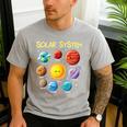 Solar System Cute Face Planets Space Science Teacher School Men's Casual T-Shirt Sport Grey Solar System Cute Face Planets Space Science Teacher School Men's Casual T-Shirt Sport Grey