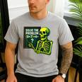 Solve The Problem Skeleton Teacher Halloween Math Six Seven Men's Casual T-Shirt Sport Grey Solve The Problem Skeleton Teacher Halloween Math Six Seven Men's Casual T-Shirt Sport Grey