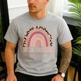 Special Education Shirt Teacher SPED Leopard Boho Rainbow Men's Casual T-Shirt Sport Grey