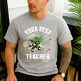 Star Wars Yoda Best Teacher Icons Men's Casual T-Shirt Sport Grey
