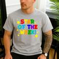 Star Of The Week Cheerful Recognition Student Teachers Class Men Women Kids Men's Casual T-Shirt Sport Grey Star Of The Week Cheerful Recognition Student Teachers Class Men Women Kids Men's Casual T-Shirt Sport Grey
