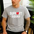 Support Squad Cute Heart Supportive Teacher Team Member Men's Casual T-Shirt Sport Grey