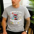 I Survived 100 Days Of School Teacher Kids Cat Lover Men's Casual T-Shirt Sport Grey I Survived 100 Days Of School Teacher Kids Cat Lover Men's Casual T-Shirt Sport Grey
