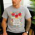 I Teach The Cutest Apples In The Orchard Cute Fall Teacher Men's Casual T-Shirt Sport Grey