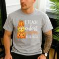 I Teach The Cutest Pumpkins In The Patch Fall Autumn Teacher Men's Casual T-Shirt Sport Grey I Teach The Cutest Pumpkins In The Patch Fall Autumn Teacher Men's Casual T-Shirt Sport Grey