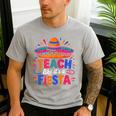 Teach Like It'S A Fiesta Teachers Sombrero Cinco De Mayo Men's Casual T-Shirt Sport Grey