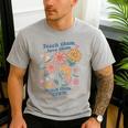 Teach Them Love Them Watch Them Grow Retro Teacher Floral Men's Casual T-Shirt Sport Grey Teach Them Love Them Watch Them Grow Retro Teacher Floral Men's Casual T-Shirt Sport Grey